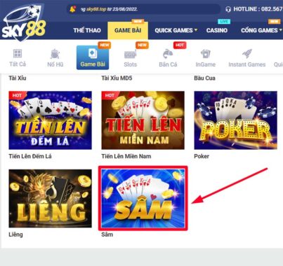 Đánh sâm lốc online ở Sky88